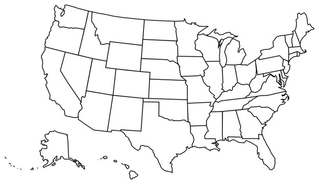 USA map. vector file