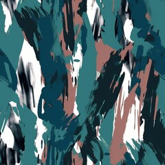 organize of hypothetical paint brush strokes highlighting disorienting wrapped up brushstroke painted stains, stripes, and smears . Seamless pattern, AI Generated