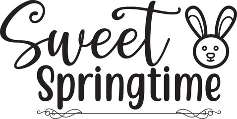 Sweet Springtime typography tshirt and SVG Designs for Clothing and Accessories