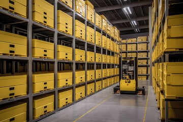 Smart system for business management with robotic automation technology in storage warehouse. Generative AI