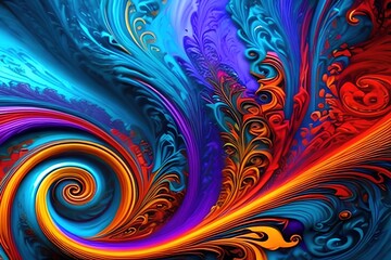 "Howling Vortex of Intricate and Wild Swirls: Stunning High Definition Wallpaper for Your Screens"