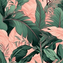 botanical opportunity organize, come full circle for organize and update, with plant foundation for prints and weaved works of craftsmanship . Seamless pattern, AI Generated