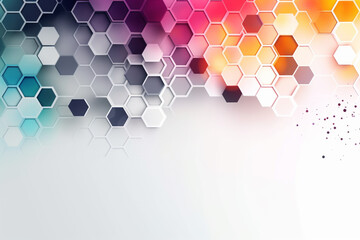  Geometric abstract background with simple elements. Futuristic technology concept. Generative ai