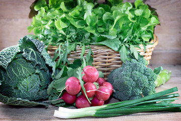 Healthy eating, fresh organic vegetables