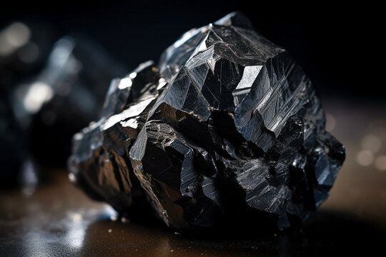 Raw Shungite Crystal with Purifying Properties, Generative AI