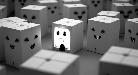 smiley cubes, business boxes