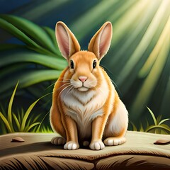 a cute rabbit