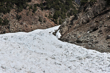 The glacier of Kalam valley in Himalayas, Pakistan