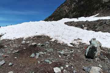 The glacier of Kalam valley in Himalayas, Pakistan