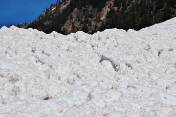The glacier of Kalam valley in Himalayas, Pakistan