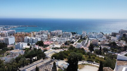 view of the city Santa Eularia in Ibiza