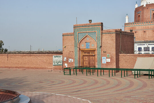 Multan, Pakistan - 26 Mar 2021: Tomb of Shah Rukn e Alam, Bahauddin Zakaria in Multan, Punjab province, Pakistan