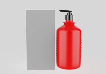 Realistic Cosmetic bottle can sprayer container. Dispenser for cream, soups, and other cosmetics With lid and without. Template For Mock up Your Design. 3D illustration