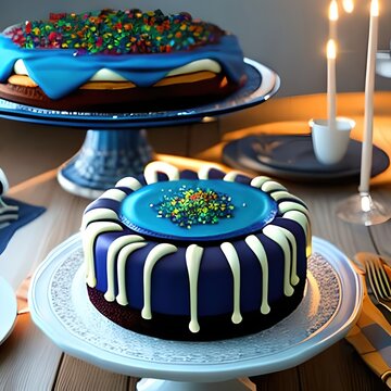 "Delightful and Colorful Cake Creations: Mouthwatering Images of Exquisite Cakes in Vibrant Hues - Perfect for Celebrations and Sweet Indulgences"