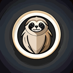 sloth face vector © Lszl