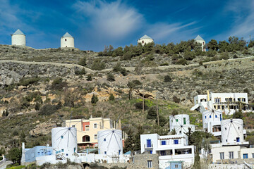 The windmills of Lerow island, Greece