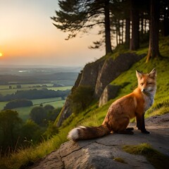 fox in the mountains