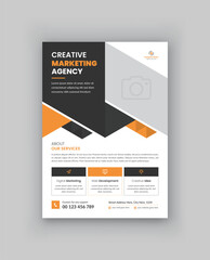 Corporate creative colorful business flyer template design, abstract business flyer, vector template design or lawn care, corporate, agency, IT Business, Brochure design, promotion, advertise,