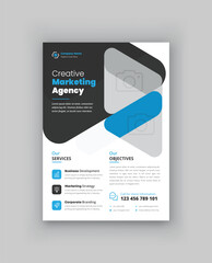 Corporate Business company flyer template vector design, Flyer Template Geometric shape used for business poster layout, corporate banners, and leaflets. Graphic design layout with triangle