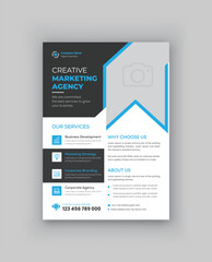 Corporate Business company flyer template vector design, Flyer Template Geometric shape used for business poster layout, corporate banners, and leaflets. Graphic design layout with triangle