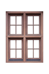 Fototapeta na wymiar Window isolated on white. Classic four-piece window frame