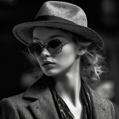 Young and Beautiful Model Embodying Success, Independence and Confidence for Fashion Magazine