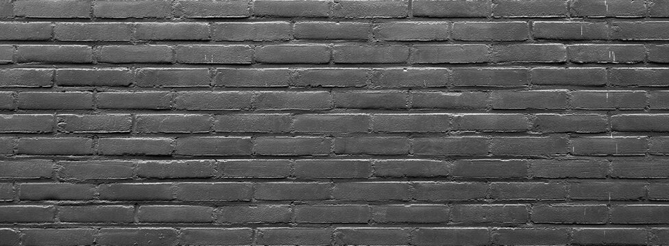 Fototapeta horizontal part of grey painted brick wall