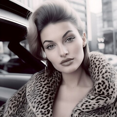 Young and Beautiful Model Embodying Success, Independence and Confidence for Fashion Magazine