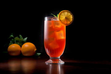Fototapeta premium Fresh cocktail on dark background
