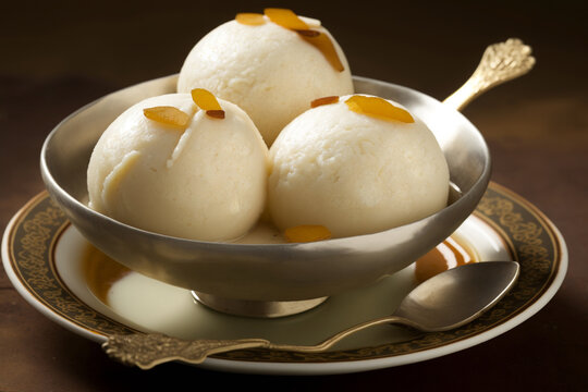 Rasgulla is a one of famous Indian sweet made by Pure Cow milk. This sweet is served chilled and has soft-spongy texure. with the divine aroma of cardamom and Saffron