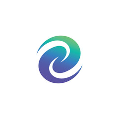 Fototapeta na wymiar Moving spiral shape logo with swirl look. Vector