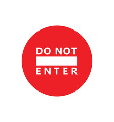 do not enter sign