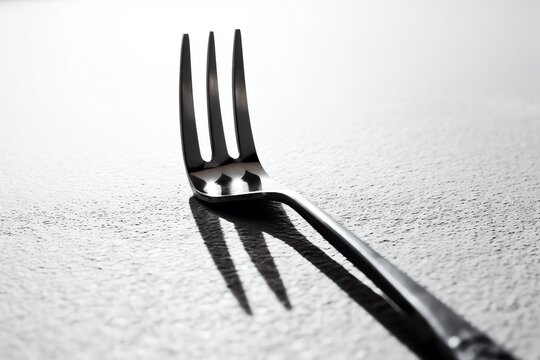 Fork in road on white background. Generative AI