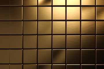 Gold metal background. 3D-rendered brushed texture. Generative AI
