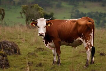 Cow looking camera, generative ai