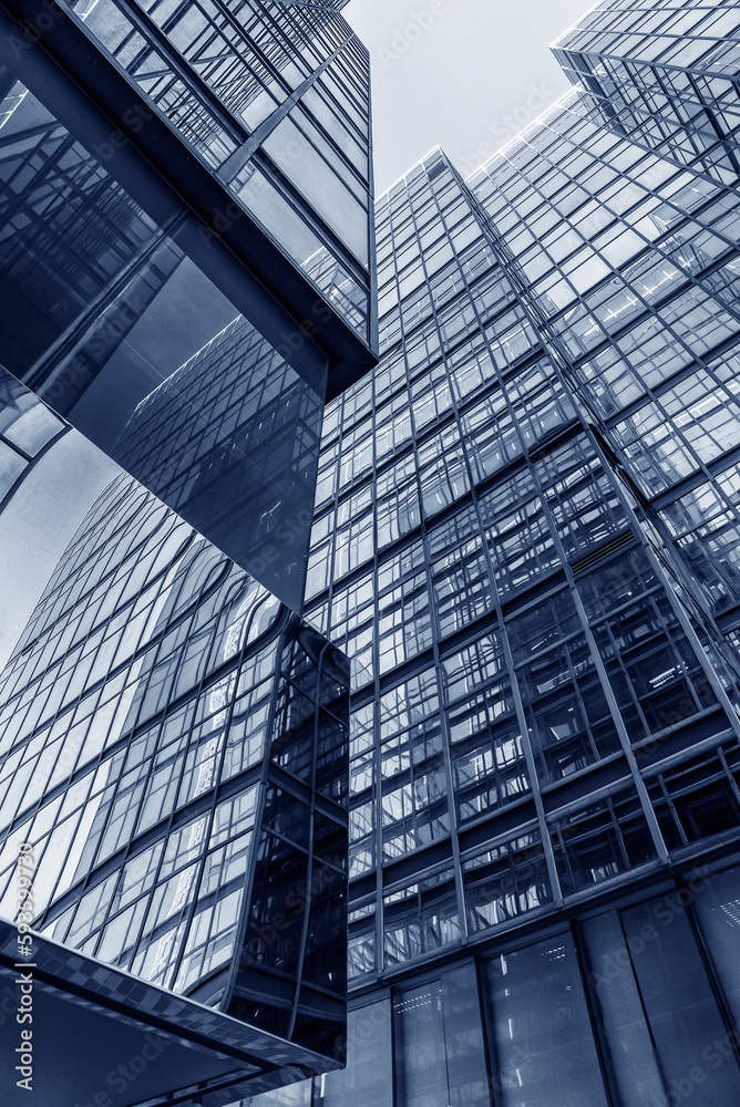 Aufkleber exterior of modern architecture. building abstract background