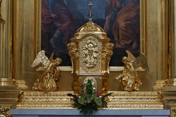 Statue in the Holy Cross Church in Warsaw, Poland