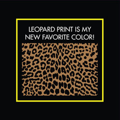 leopard graphic design with title