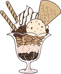 チョコレートパフェ