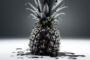 pineapple on clean background created with Generative AI technology