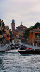 Grand Canal, Venice,Italy.Typical boat transportation