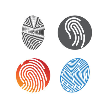 Fingerprint logo vector illustration