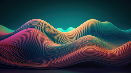 Fluid swirl vivid design element, abstract 3d shape creative colorful gradient background. Generative AI.