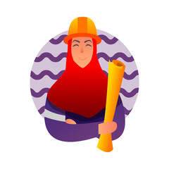 Muslim Woman Profession Icon