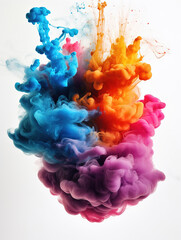 Fototapeta premium Spread of colored smoke background,created with Generative AI tecnology.