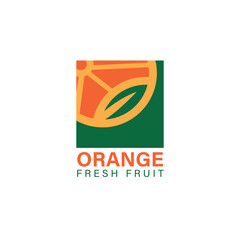 logo for company. illustration of orange logo vector