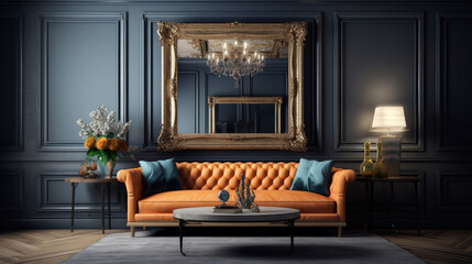  Luxury modern interior. modern classic design for living room, elegant, interior luxury design.