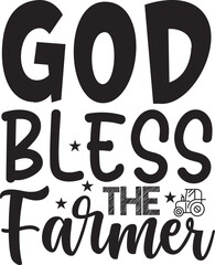 God bless the Farmer typography tshirt and SVG Designs for Clothing and Accessories
