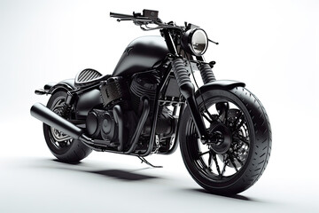 motorcycle isolated on white created with Generative AI technology