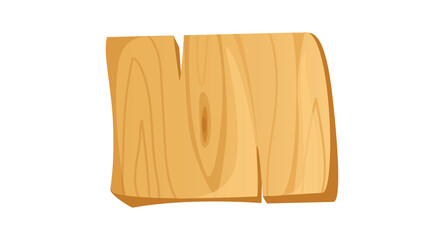 Concept Wood and carpentry. The wooden board in this illustration is depicted in a realistic style, with intricate details and shading to give it a three-dimensional effect. Vector illustration.